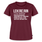 Leh-re-rin - Frauen Premium T-Shirt - Burgunderrot