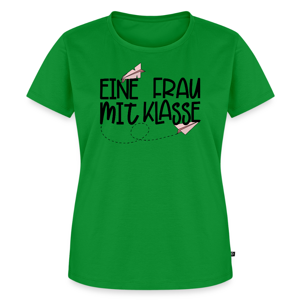 Eine Frau mit Klasse - Frauen Premium T-Shirt - Grün