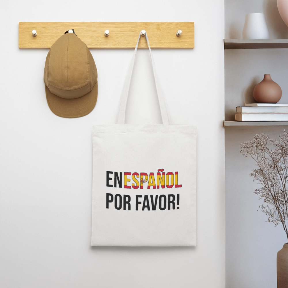 En Español por vavor - Stoffbeutel - Weiß