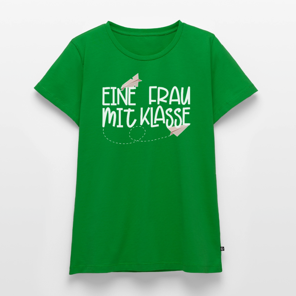 Eine Frau mit Klasse - Frauen Premium T-Shirt - Grün