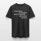 Grammatik - Männer Premium T-Shirt - Anthrazit meliert