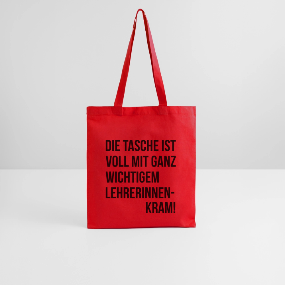 Lehrerinnenkram - Stoffbeutel - Rot
