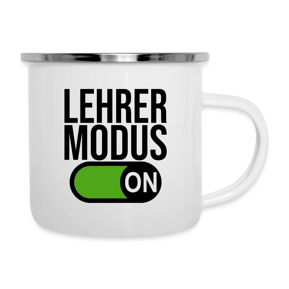 Lehrer Modus - Emaille-Tasse - Weiß