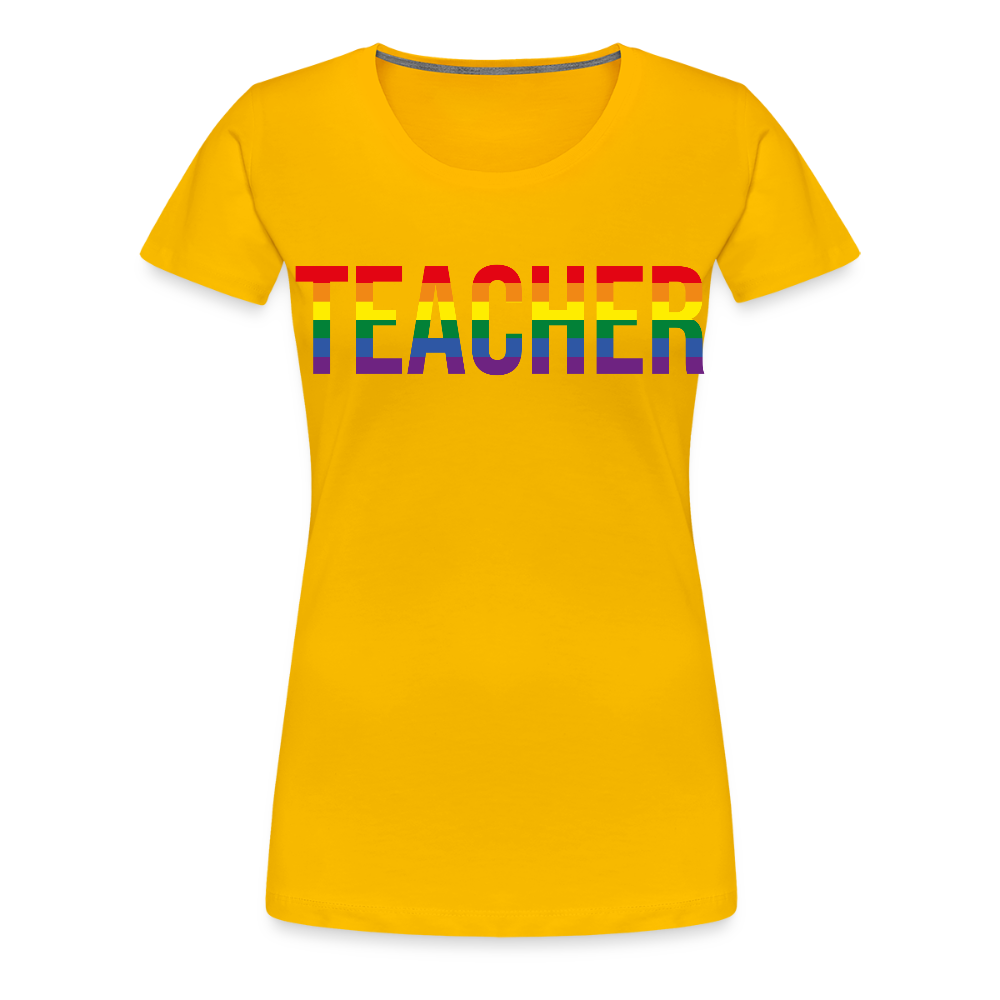 Teacher - Frauen Premium T-Shirt - Sonnengelb