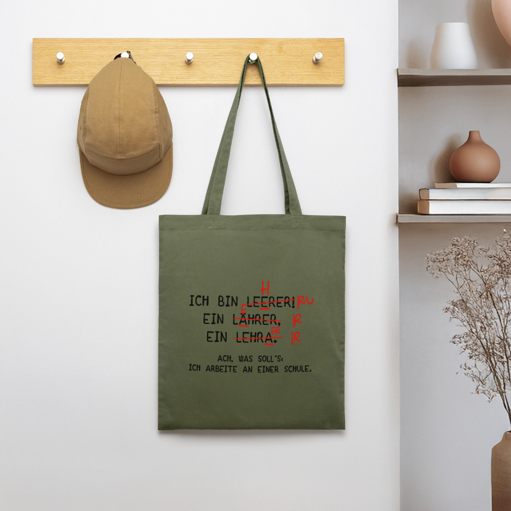 Lehrer - Bio-Stoffbeutel - Khaki