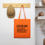 Lehrerin - Bio-Stoffbeutel - Tieforange