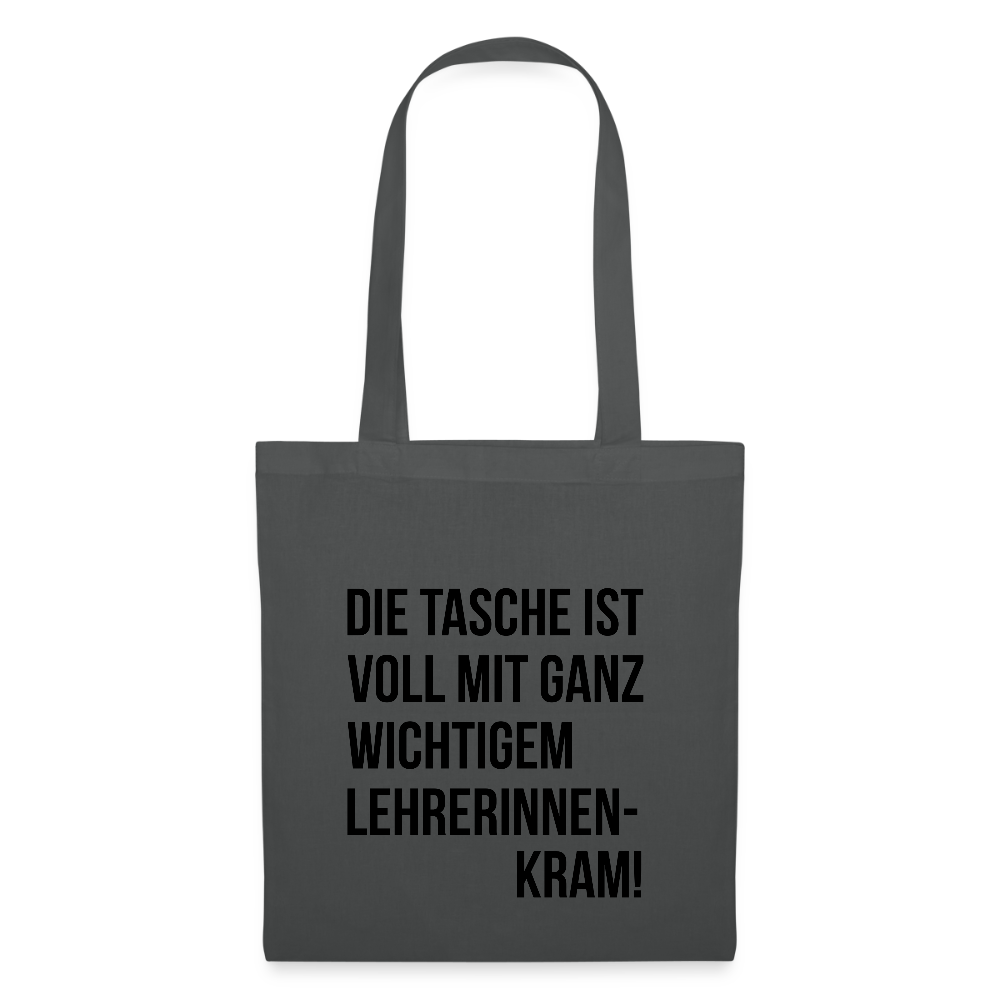 Lehrerinnenkram - Stoffbeutel - Graphite