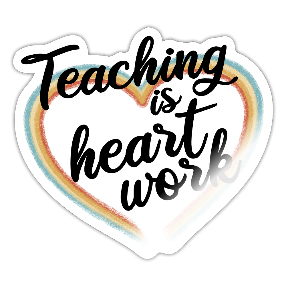 Heart Work -  Sticker - Weiß glänzend