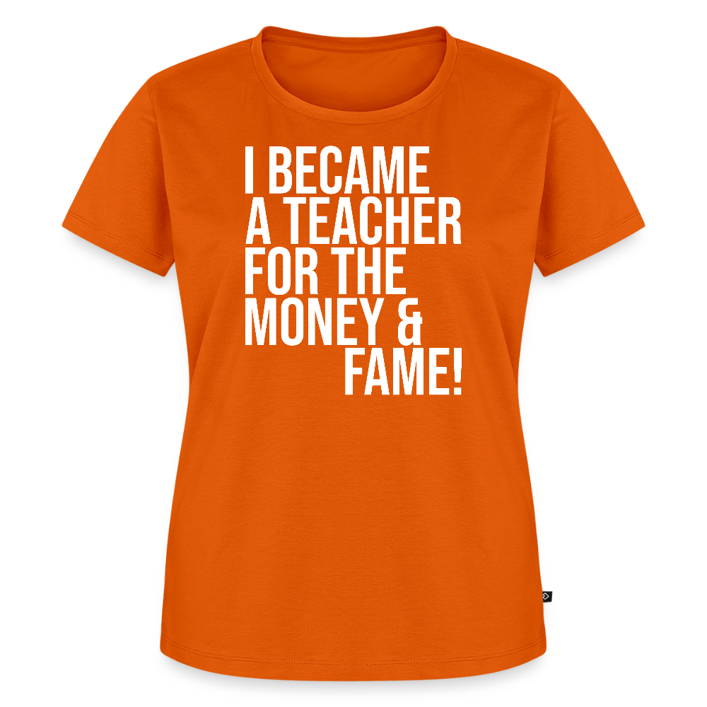 Money & Fame - Frauen Premium T-Shirt - Orange 