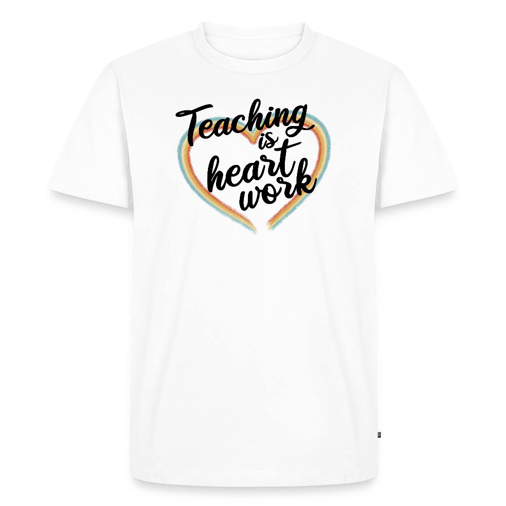 Heart work - Männer Premium T-Shirt - Weiß