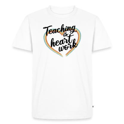 Heart work - Männer Premium T-Shirt - Weiß