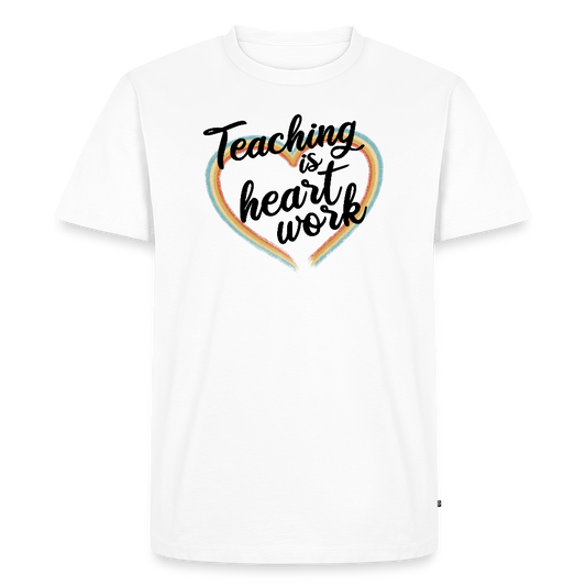 Heart work - Männer Premium T-Shirt - Weiß