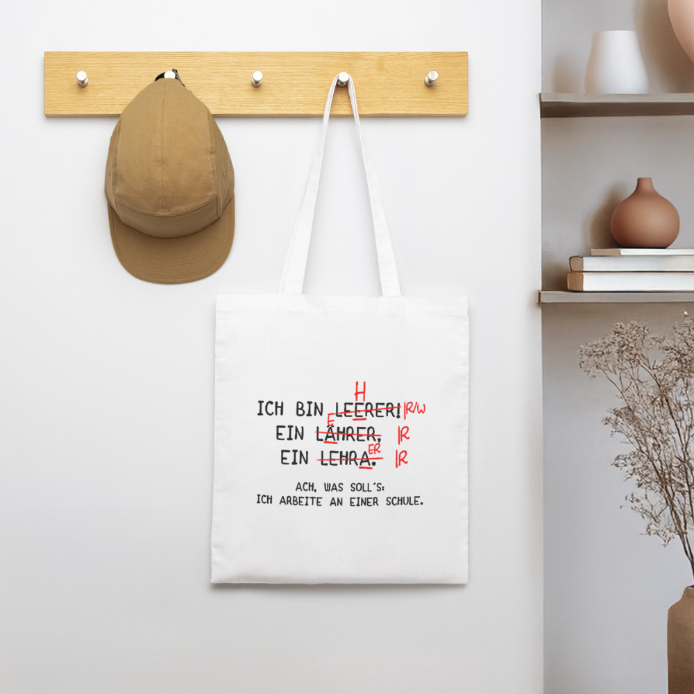 Lehrer - Bio-Stoffbeutel - Weiß