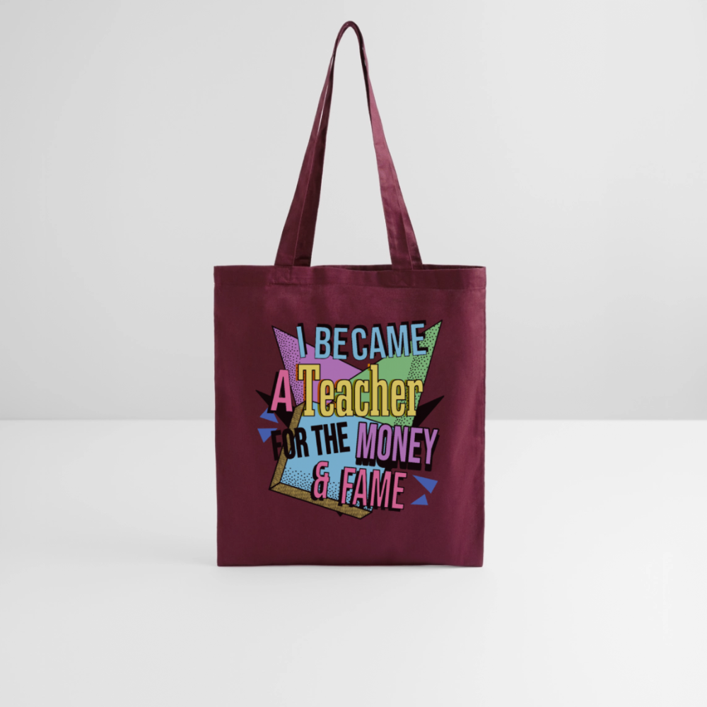 90´s Money & Fame - Stoffbeutel - Burgunderrot