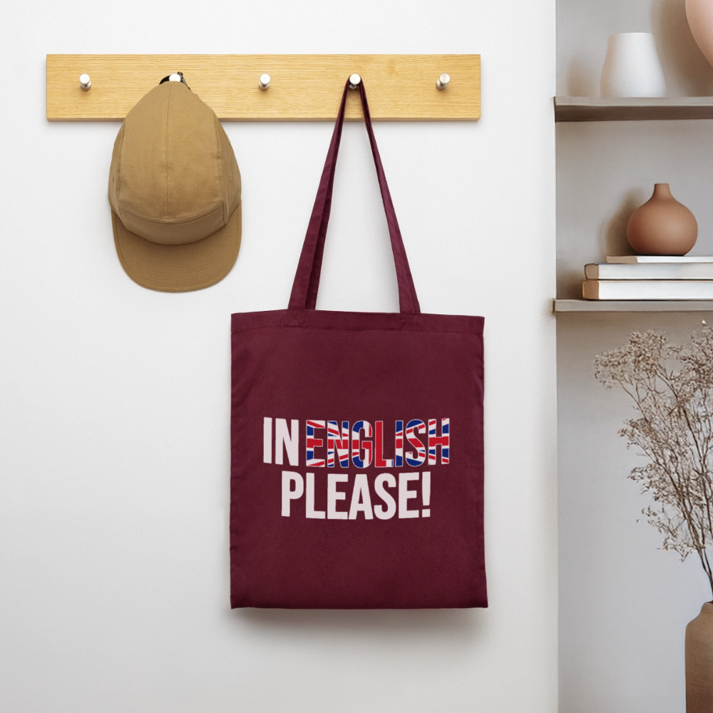 In english please! - Stoffbeutel - Burgunderrot