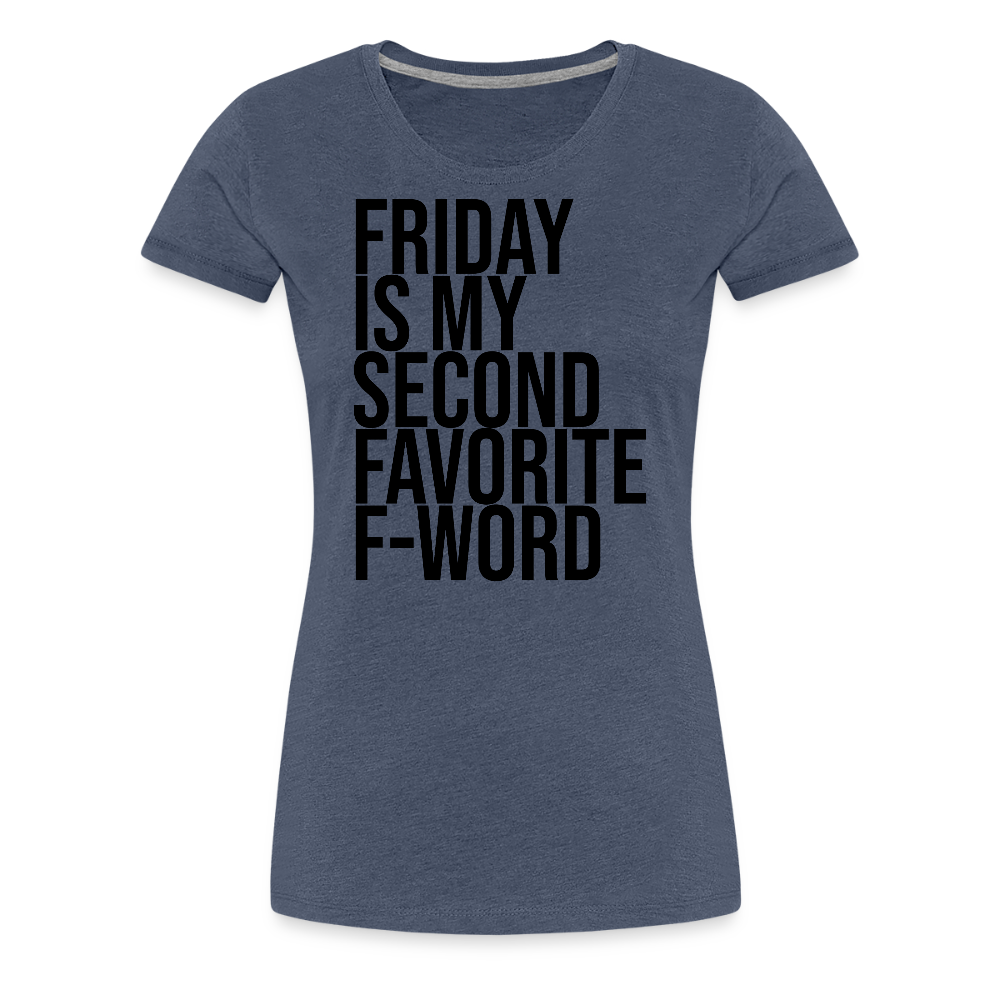 F-Word - Frauen Premium T-Shirt - Blau meliert