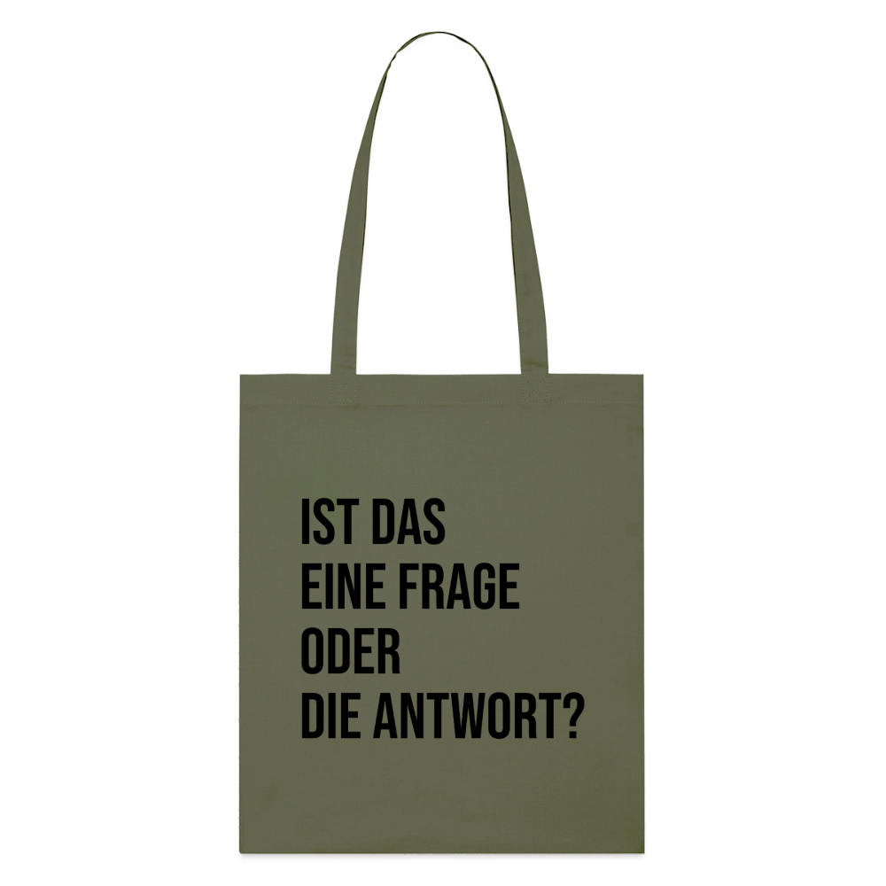 Frage?! - Bio-Stoffbeutel - Khaki