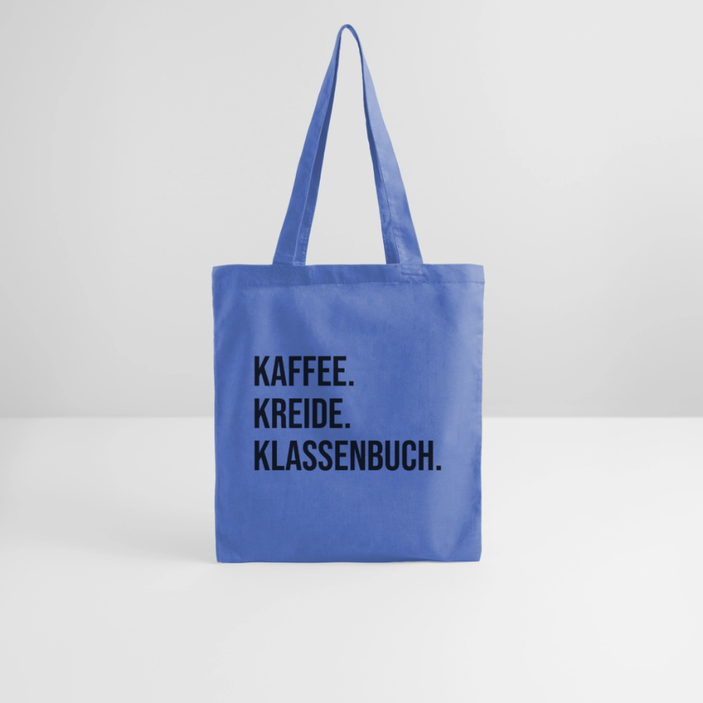 Kaffee. Kreide. Klassenbuch - Stoffbeutel - Hellblau