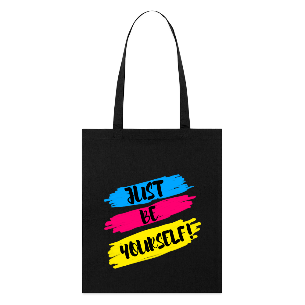 Just be yourself - Bio-Stoffbeutel - Schwarz