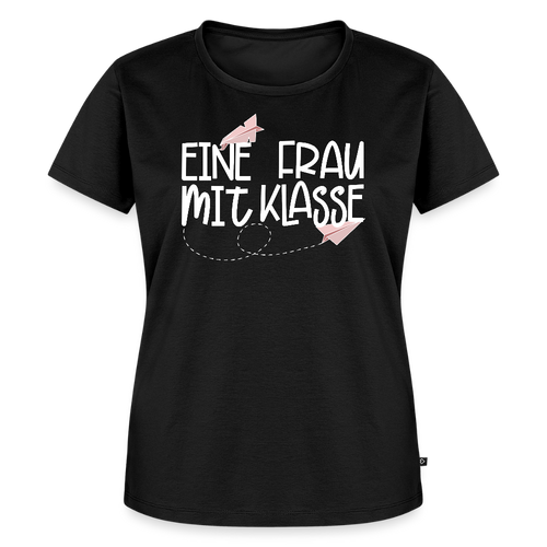 Eine Frau mit Klasse - Frauen Premium T-Shirt - Schwarz