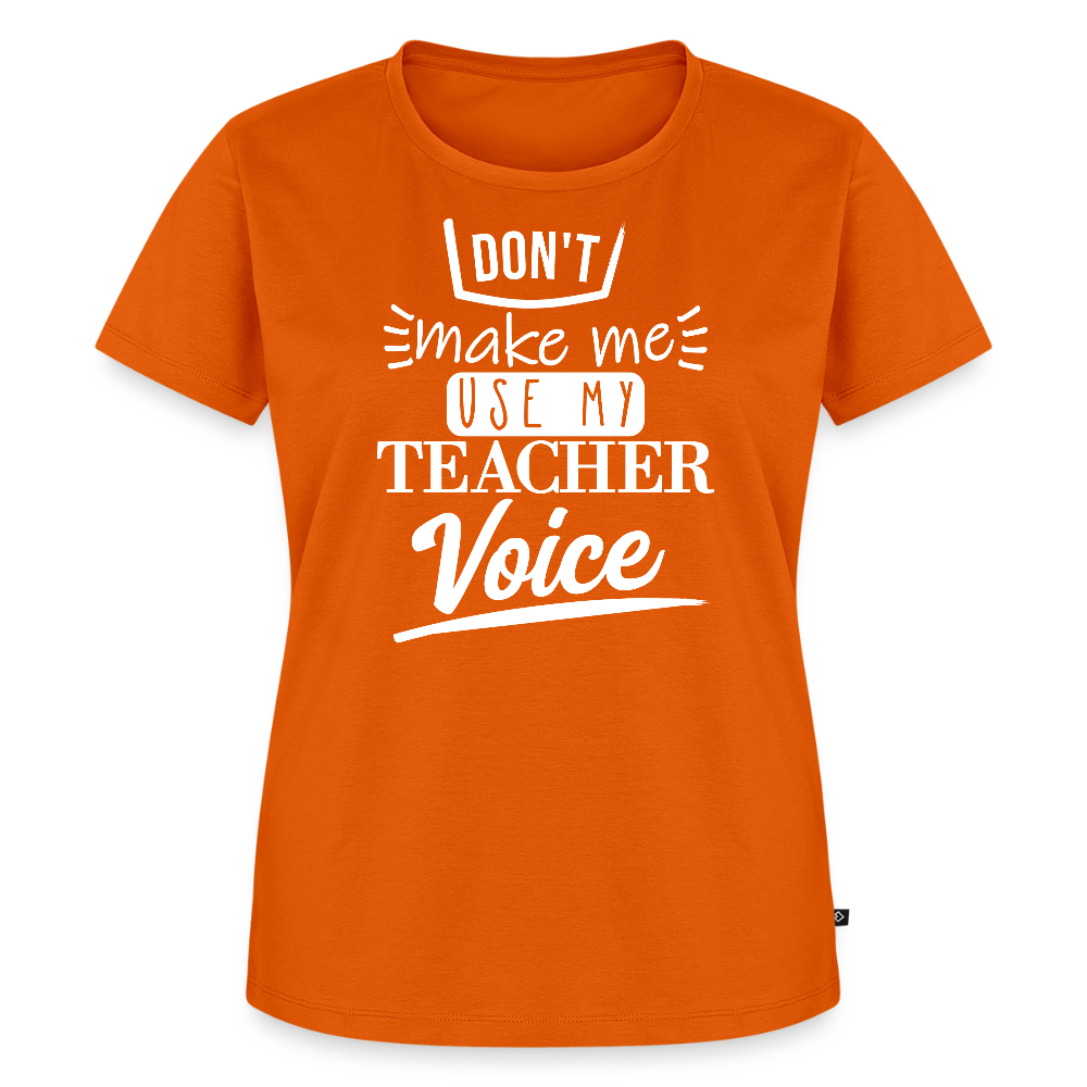 Teacher Voice - Frauen Premium T-Shirt - Orange 