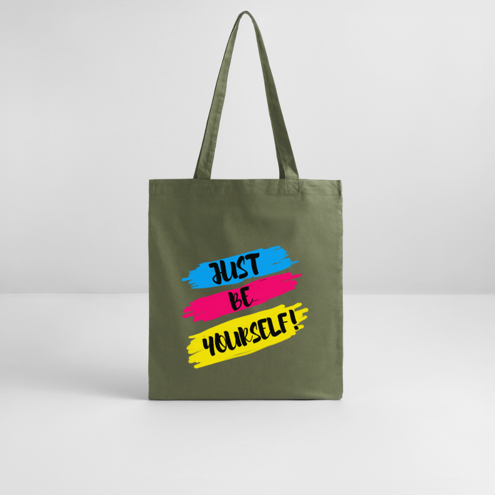 Just be yourself - Bio-Stoffbeutel - Khaki