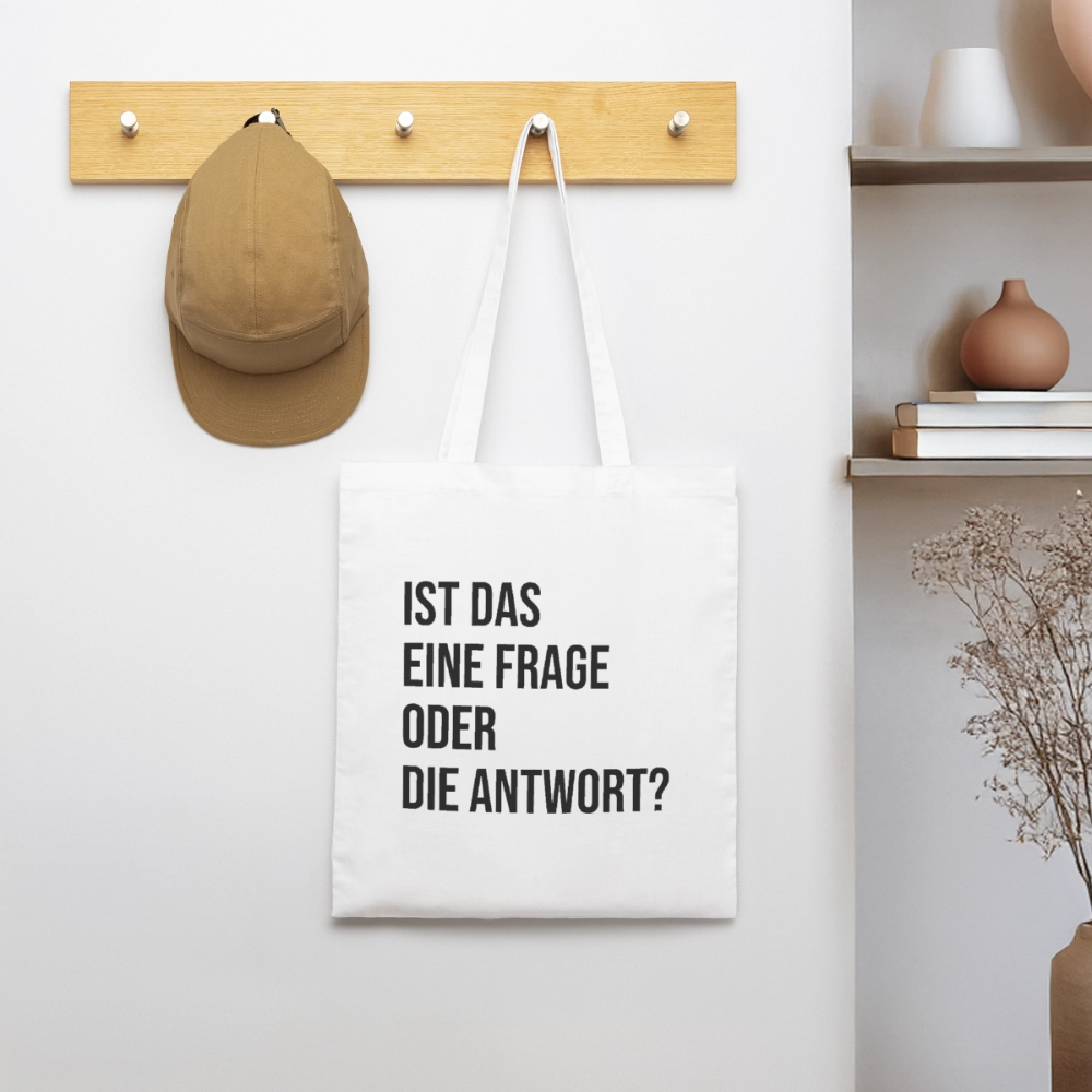 Frage?! - Bio-Stoffbeutel - Weiß