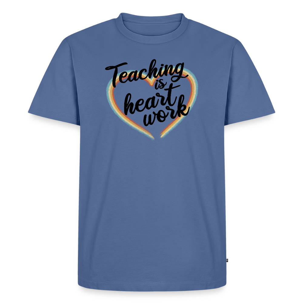Heart work - Männer Premium T-Shirt - Taubenblau