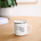 Grammatik - Emaille-Tasse - Weiß