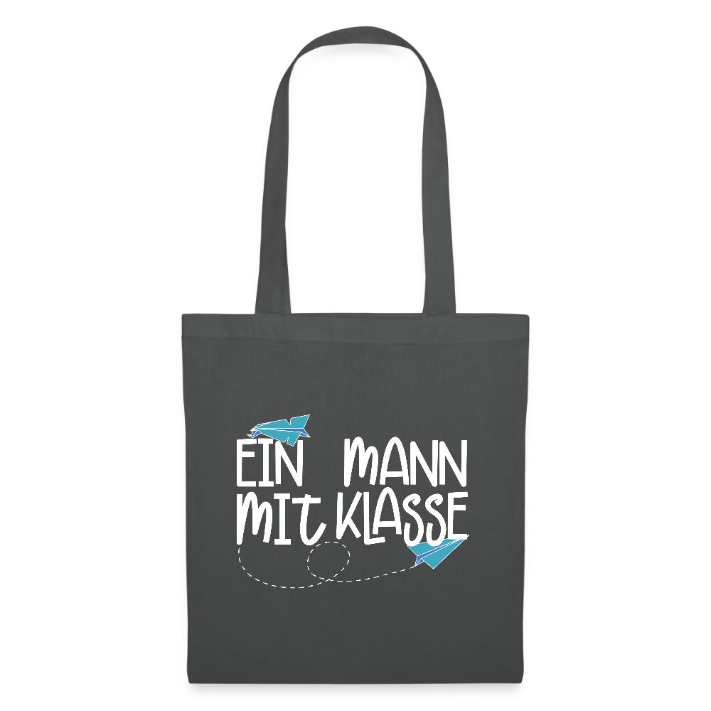 Ein Mann mit Klasse - Stoffbeutel - Graphite