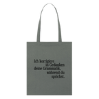 Grammatik - Bio-Stoffbeutel - Friendly-Punk-Monkey