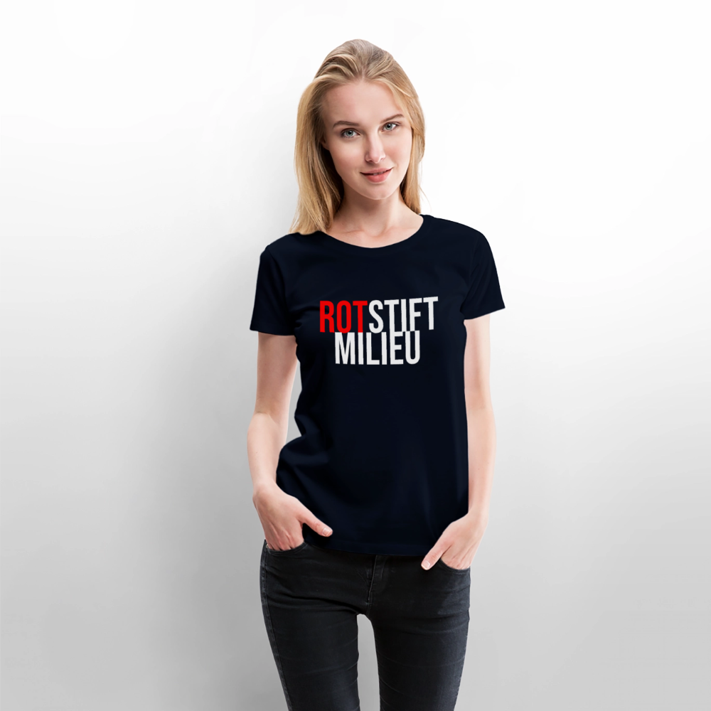 Rotstiftmilieu - Frauen Premium T-Shirt - Navy