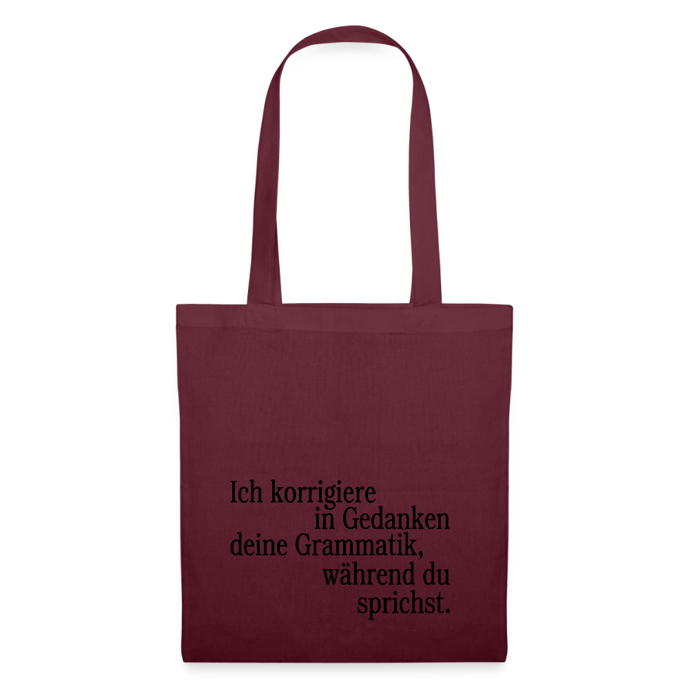 Grammatik - Stoffbeutel - Burgunderrot