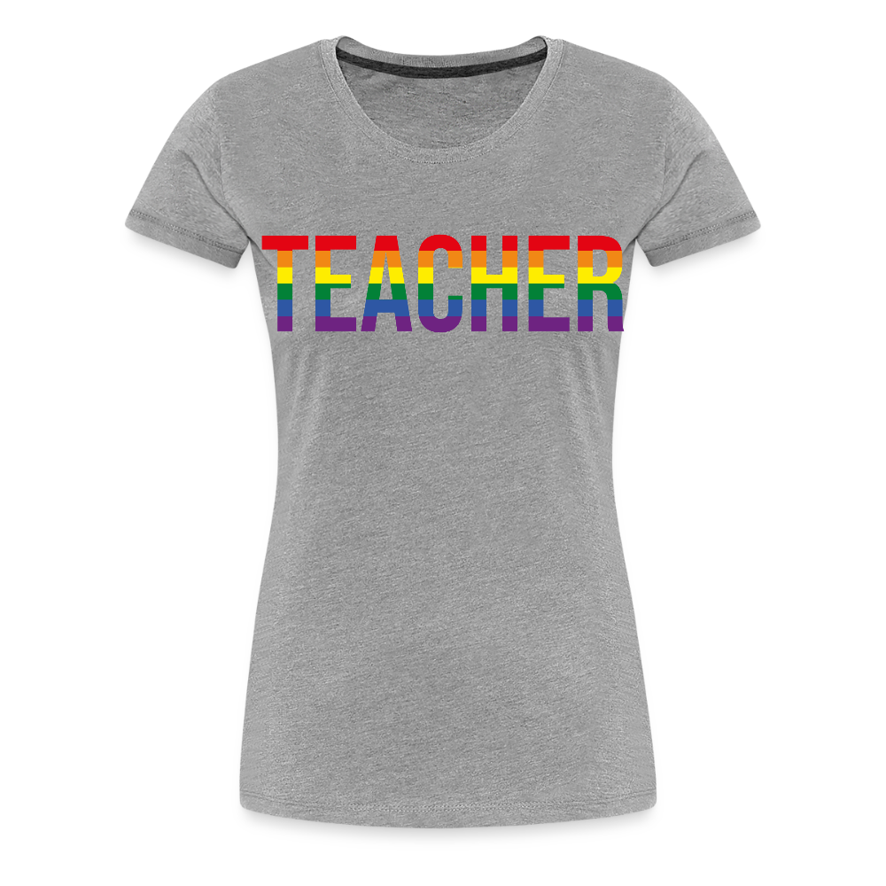 Teacher - Frauen Premium T-Shirt - Grau meliert