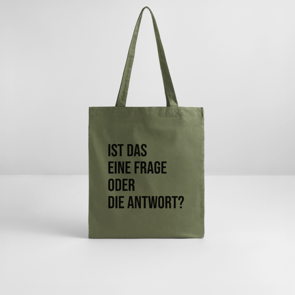 Frage?! - Bio-Stoffbeutel - Khaki