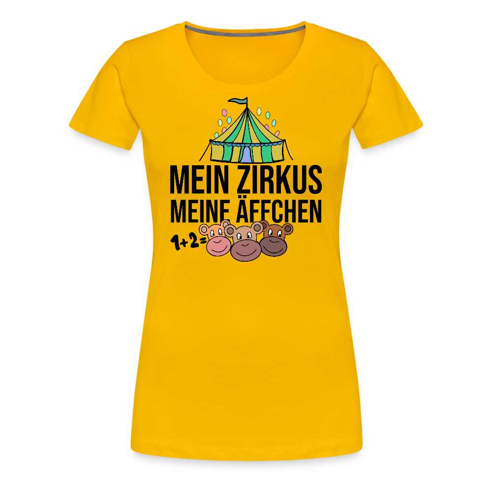 Mein Zirkus - Frauen Premium T-Shirt - Sonnengelb