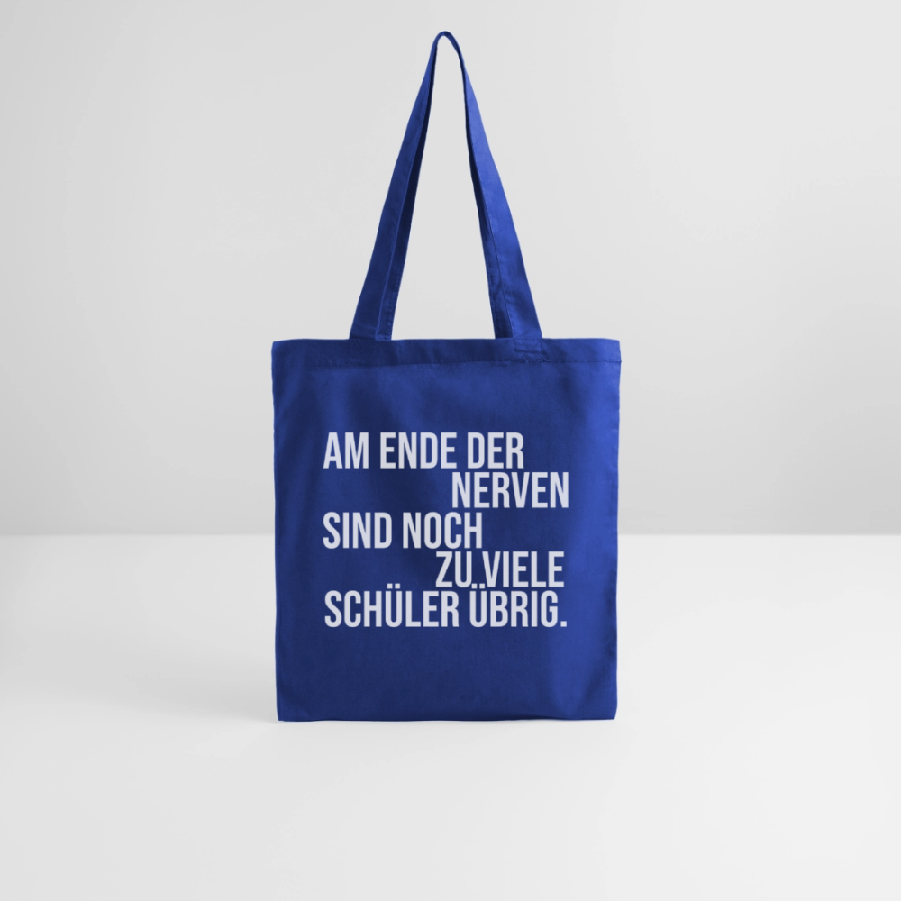 Zu viele Schüler - Stoffbeutel - Royalblau