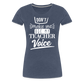 Teacher Voice - Frauen Premium T-Shirt - Blau meliert
