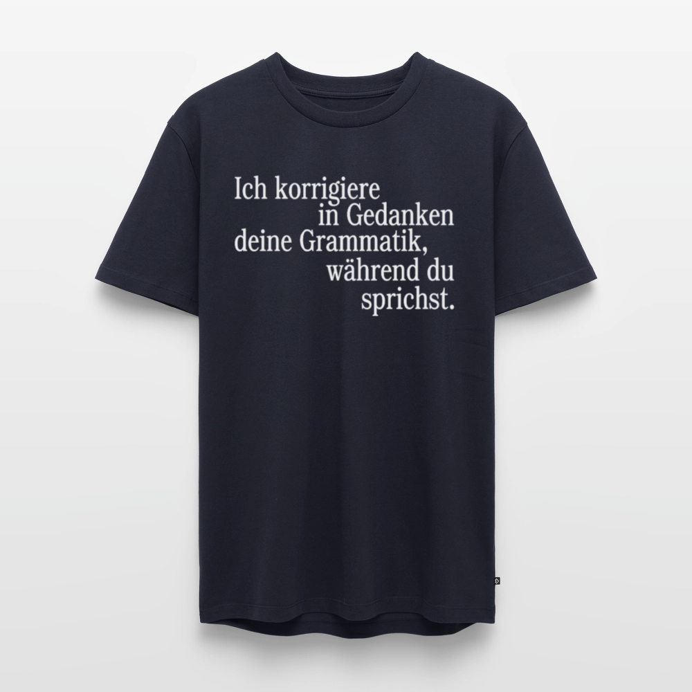 Grammatik - Männer Premium T-Shirt - Navy