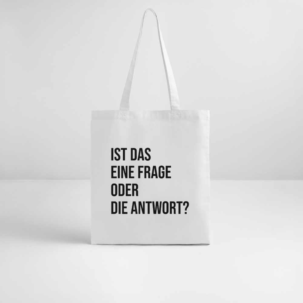 Frage?! - Bio-Stoffbeutel - Weiß