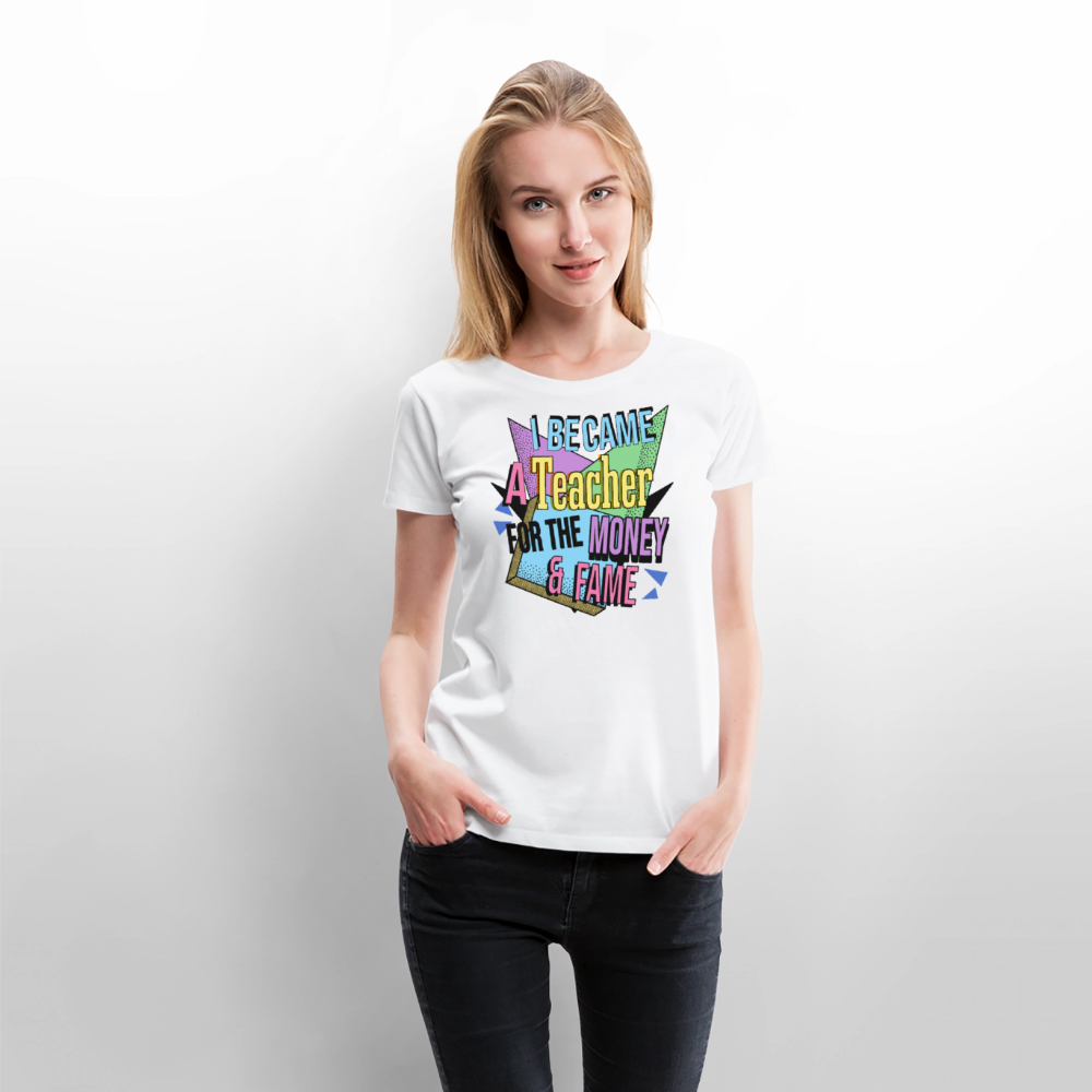 Money & Fame 90's - Frauen Premium T-Shirt - Weiß