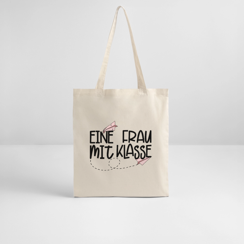 Frau mit Klasse - Bio-Stoffbeutel - Natur