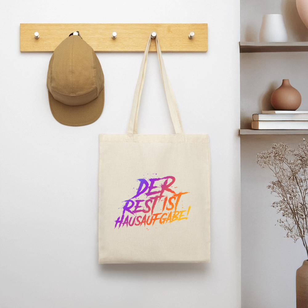 Der Rest ist Hausaufgabe! -  Stoffbeutel - Natur