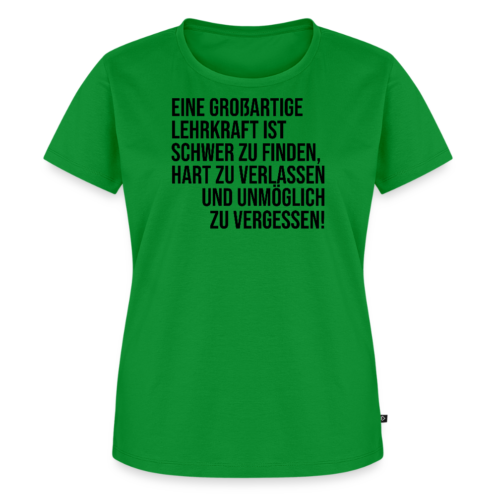 Großartige Lehrkraft - Frauen Premium T-Shirt - Grün