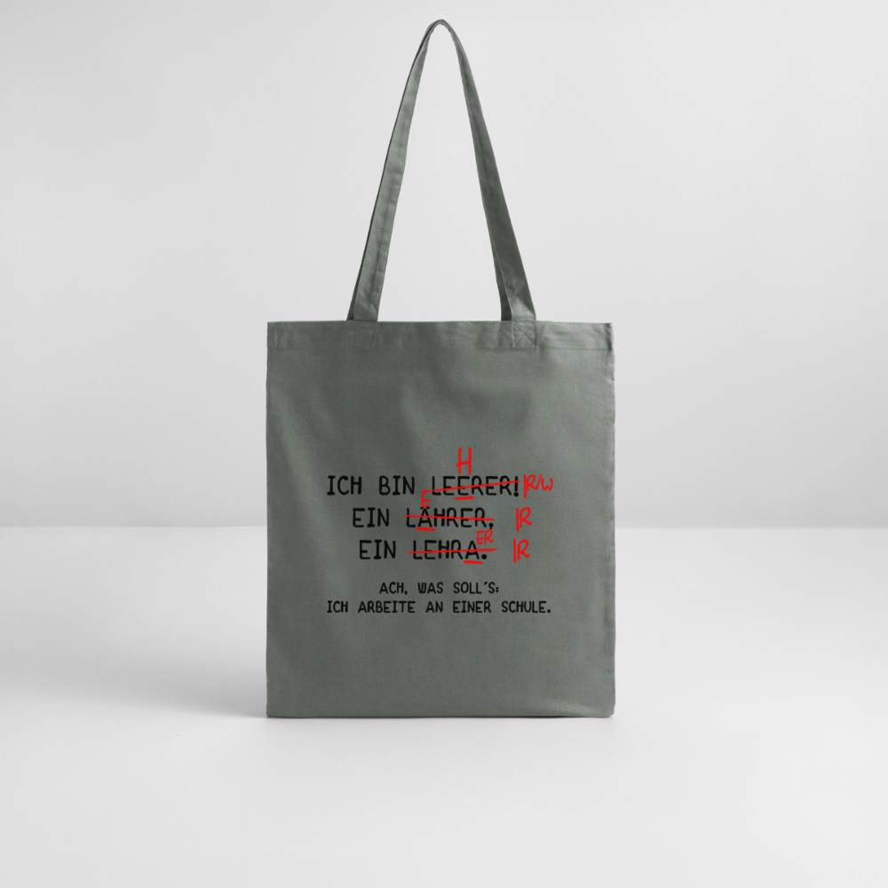 Lehrer - Bio-Stoffbeutel - Anthrazit