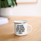 Verstanden - Emaille-Tasse - Weiß