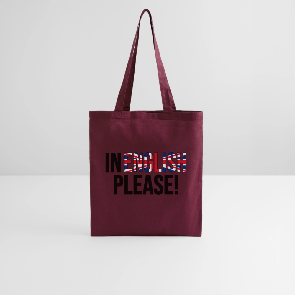 In english please! - Stoffbeutel - Burgunderrot