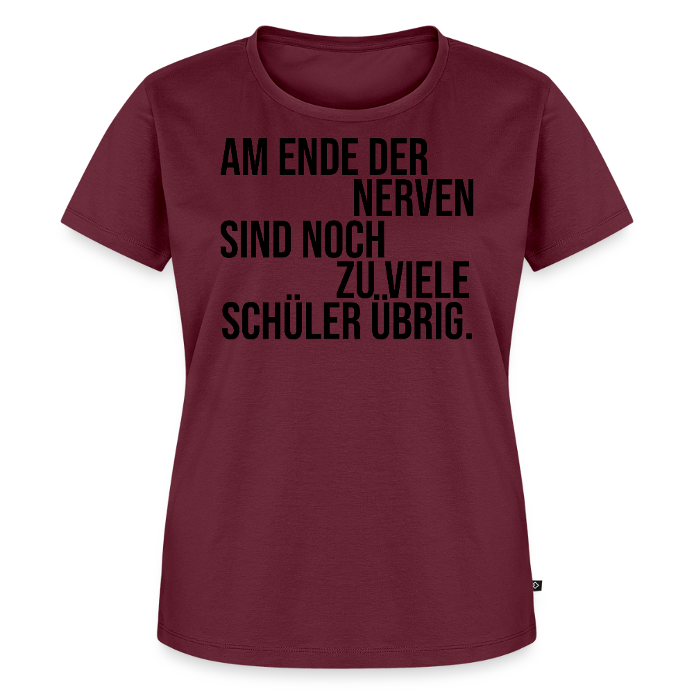 Zu viele Schüler - Frauen Premium T-Shirt - Burgunderrot