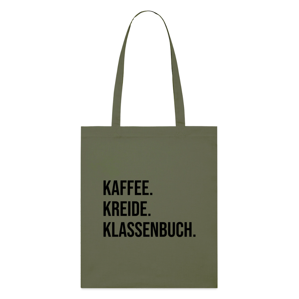 Klassenbuch - Bio-Stoffbeutel - Khaki