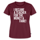 Money & Fame - Frauen Premium T-Shirt - Burgunderrot